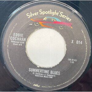 Eddie Cochran Summertime Blues / Cut Across Shorty 45 Rock Spotlight Series